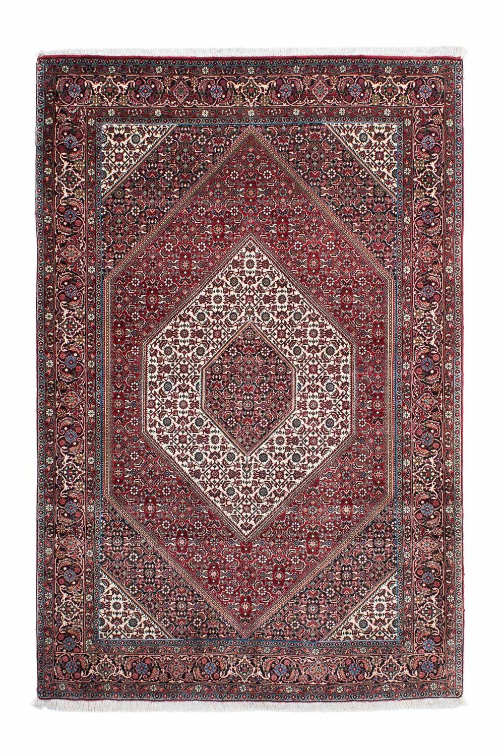 Tapis persan - Bidjar - 208 x 133 cm - rouge clair