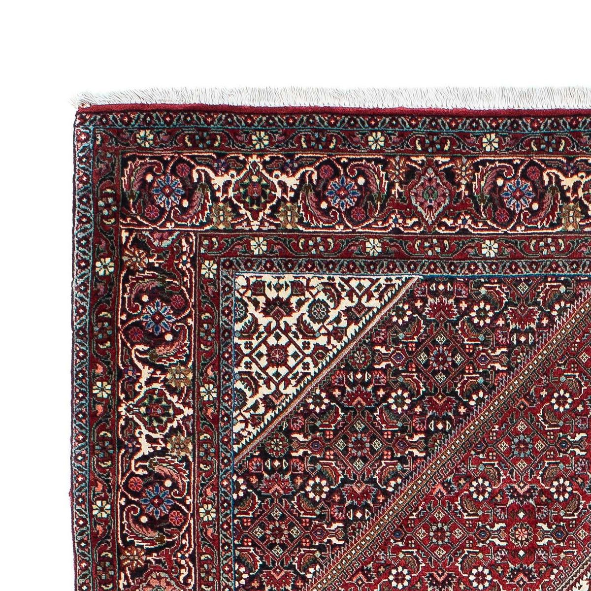 Tapis persan - Bidjar - 208 x 133 cm - rouge clair