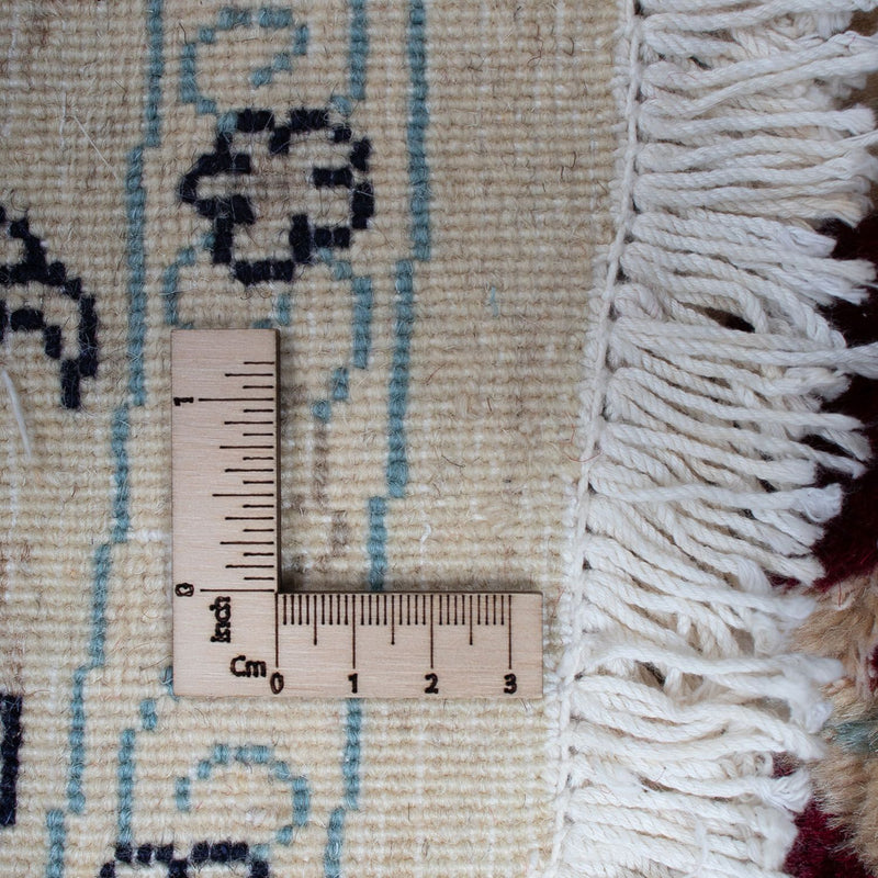 Tapis persan - Nain ronde  - 295 x 295 cm - rouge foncé