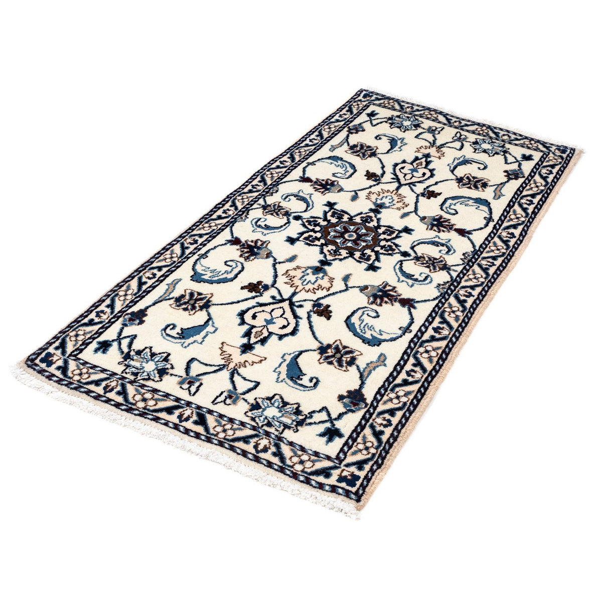 Tapis persan - Nain - 139 x 68 cm - beige