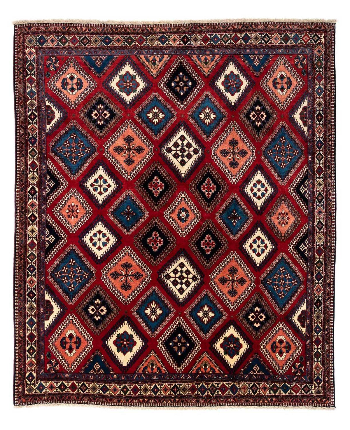 Tapis persan - Nomadic - 290 x 252 cm - rouge foncé