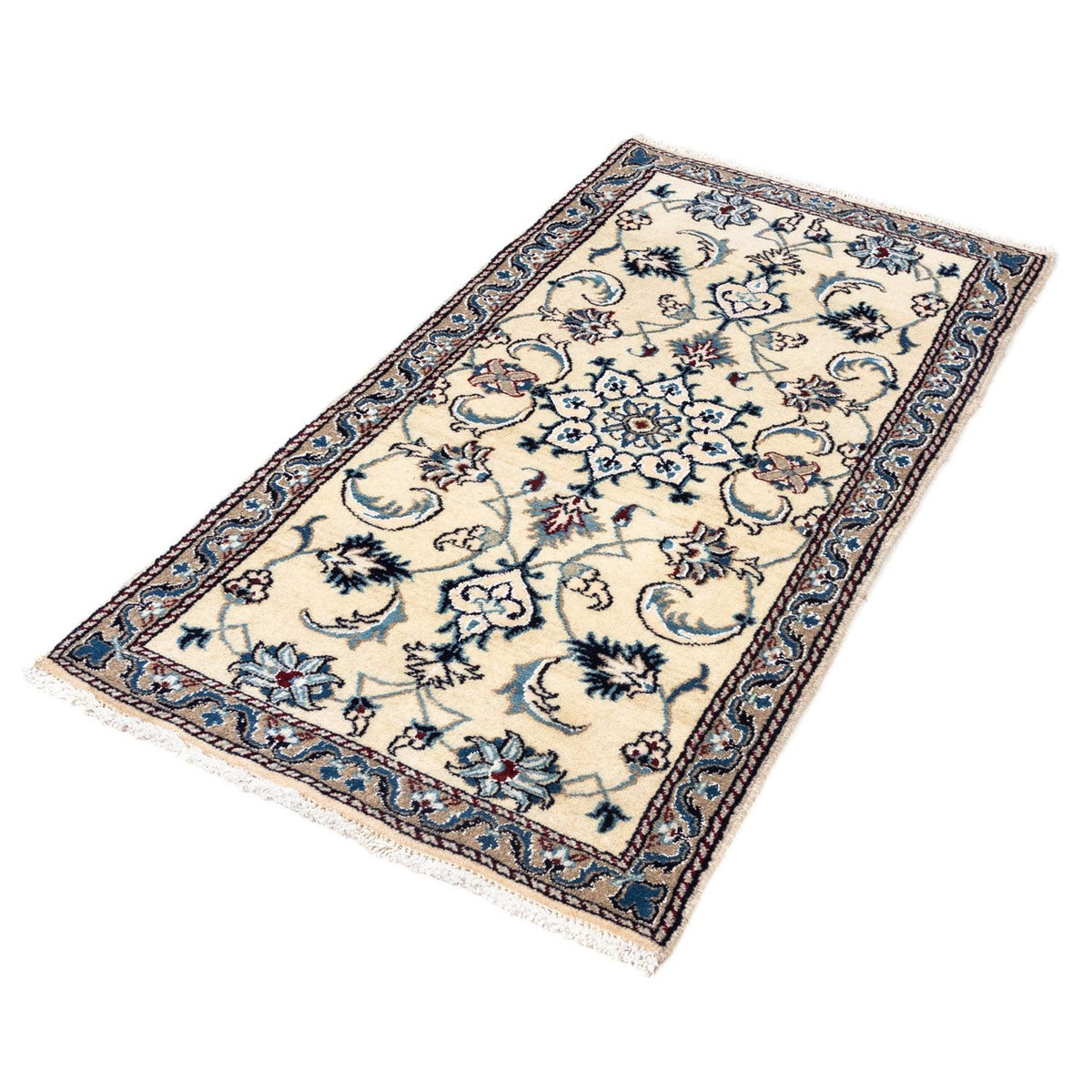 Tapis persan - Nain - 135 x 68 cm - beige