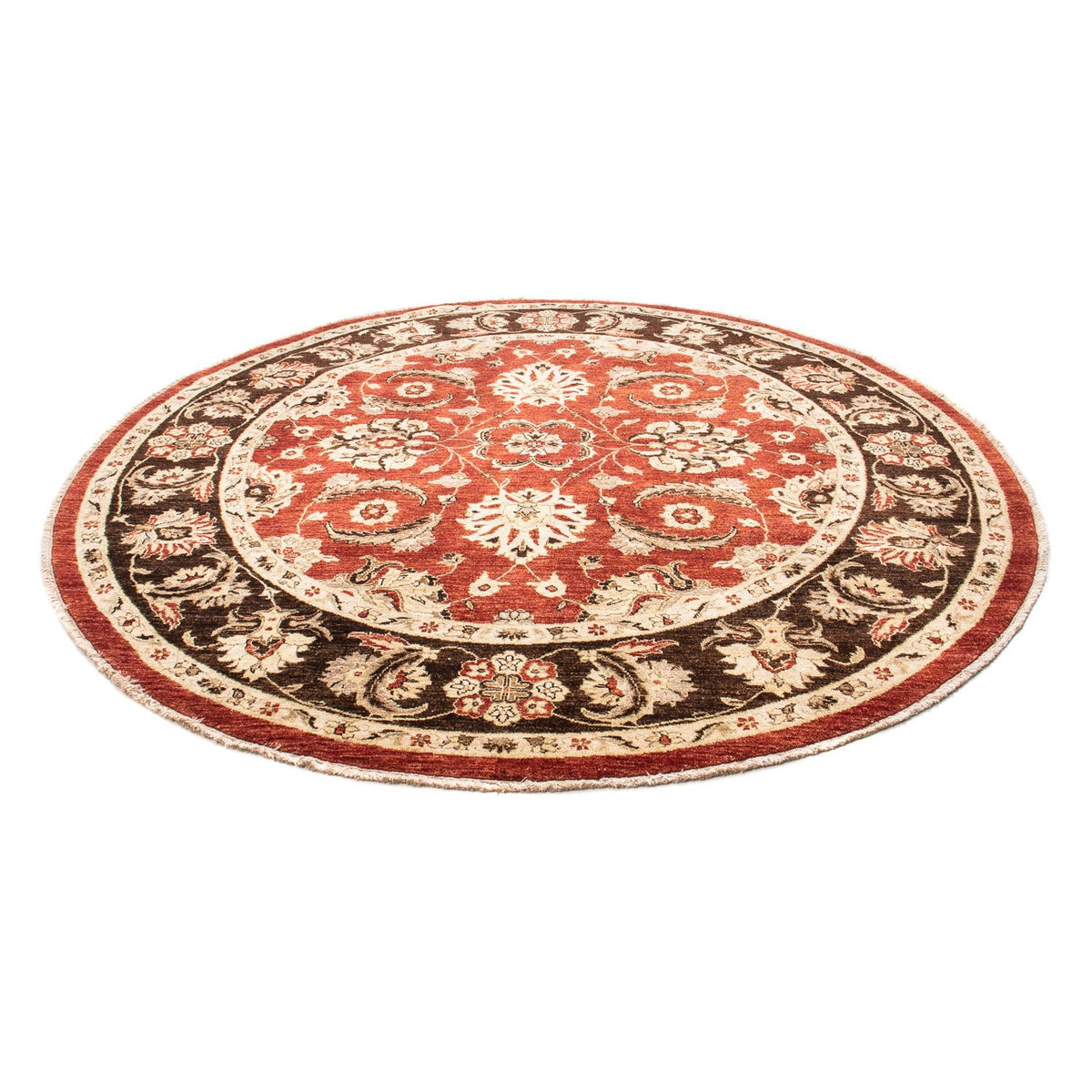 Tapis Ziegler ronde  - 248 x 239 cm - rouge foncé