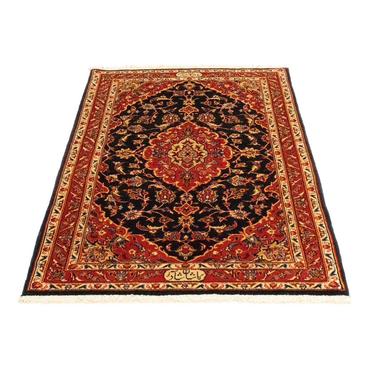 Tapis persan - Keshan - 115 x 83 cm - bleu foncé