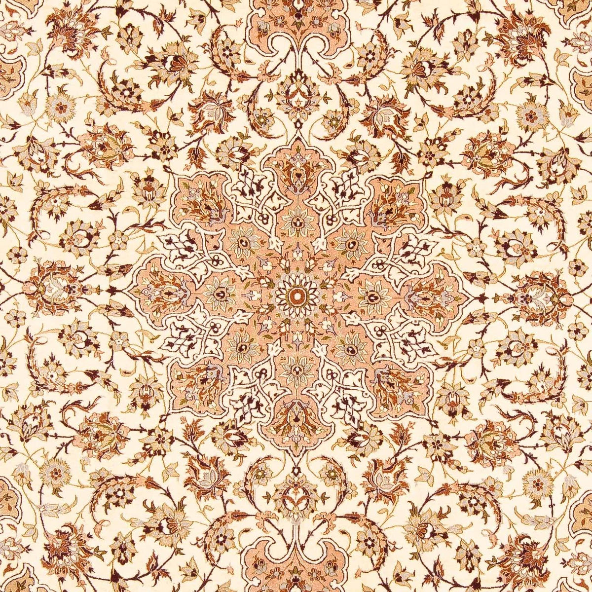 Tapis persan - Isfahan - Premium - 291 x 200 cm - marron clair
