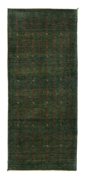 Tapis de couloir Tapis Gabbeh - Loribaft Persan - 209 x 87 cm - vert
