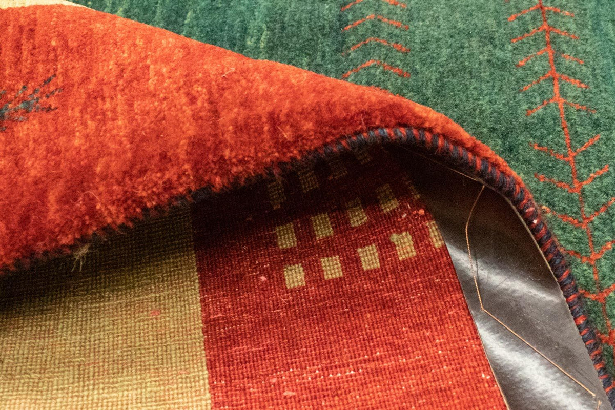 Tapis Gabbeh - Loribaft Persan - 181 x 127 cm - vert