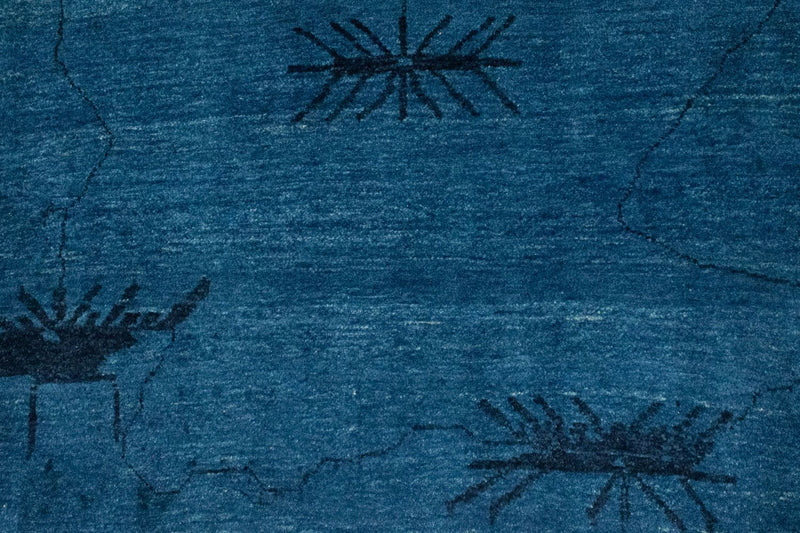 Tapis Gabbeh - Loribaft Persan - 150 x 102 cm - bleu foncé