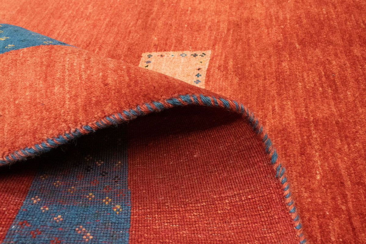 Tapis Gabbeh - Loribaft Persan - 210 x 142 cm - rouge