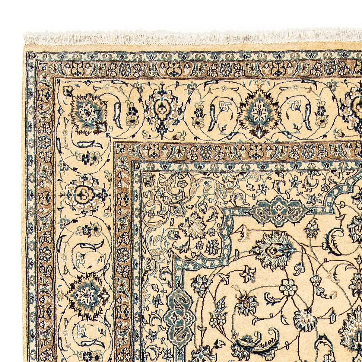 Tapis persan - Nain - 305 x 198 cm - beige