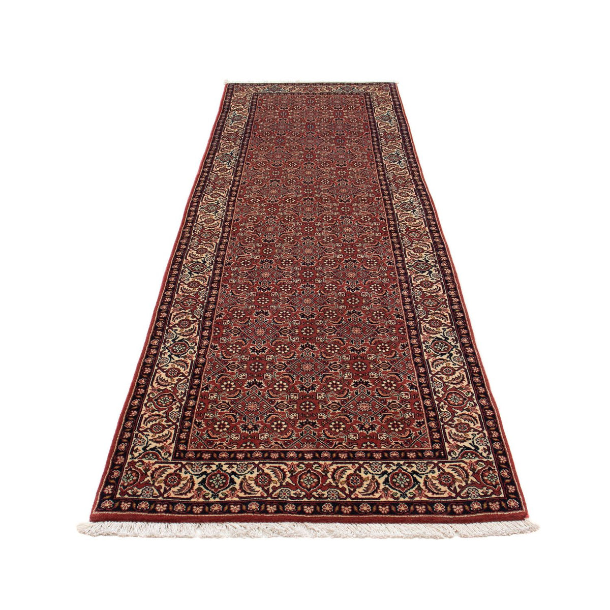 Tapis de couloir Tapis persan - Bidjar - 285 x 84 cm - rouge foncé