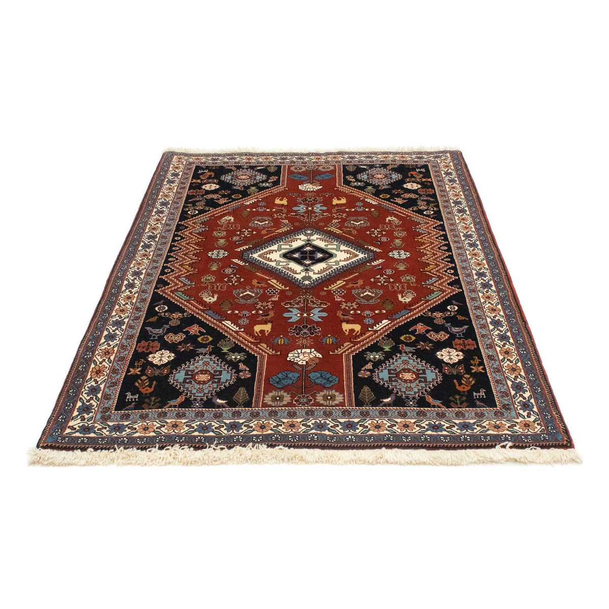 Tapis persan - Nomadic - 152 x 112 cm - rouge