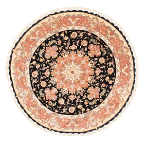 Tapis persan - Tabriz - Royal ronde  - 153 x 153 cm - bleu foncé