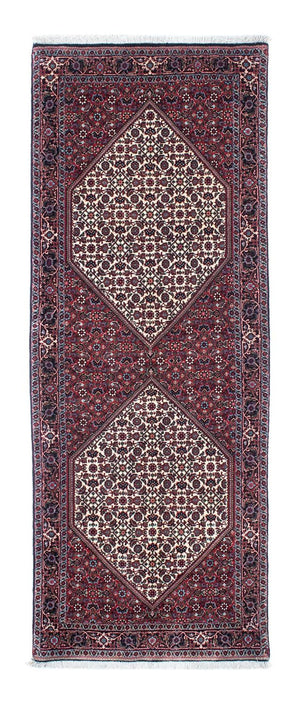 Tapis de couloir Tapis persan - Bidjar - 215 x 80 cm - bleu