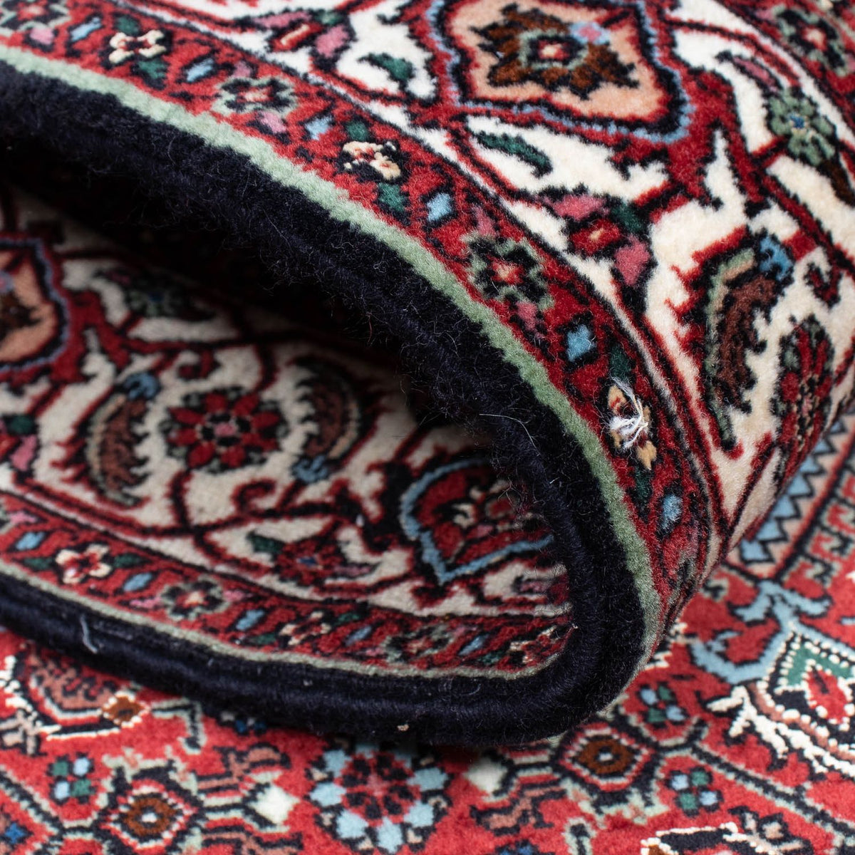 Tapis de couloir Tapis persan - Bidjar - 202 x 98 cm - bleu foncé