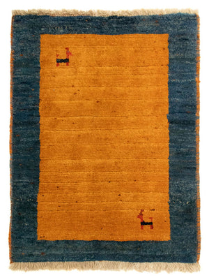 Tapis Gabbeh - Persan - 85 x 64 cm - or