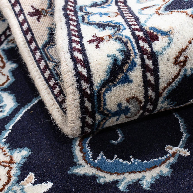 Tapis persan - Nain - 136 x 88 cm - bleu foncé