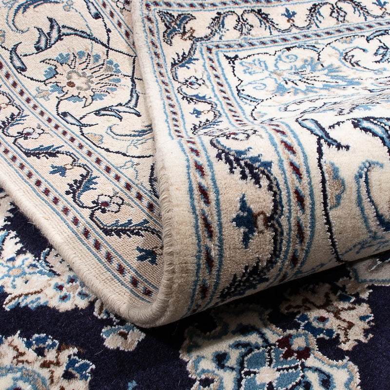 Tapis persan - Nain - 250 x 194 cm - bleu foncé
