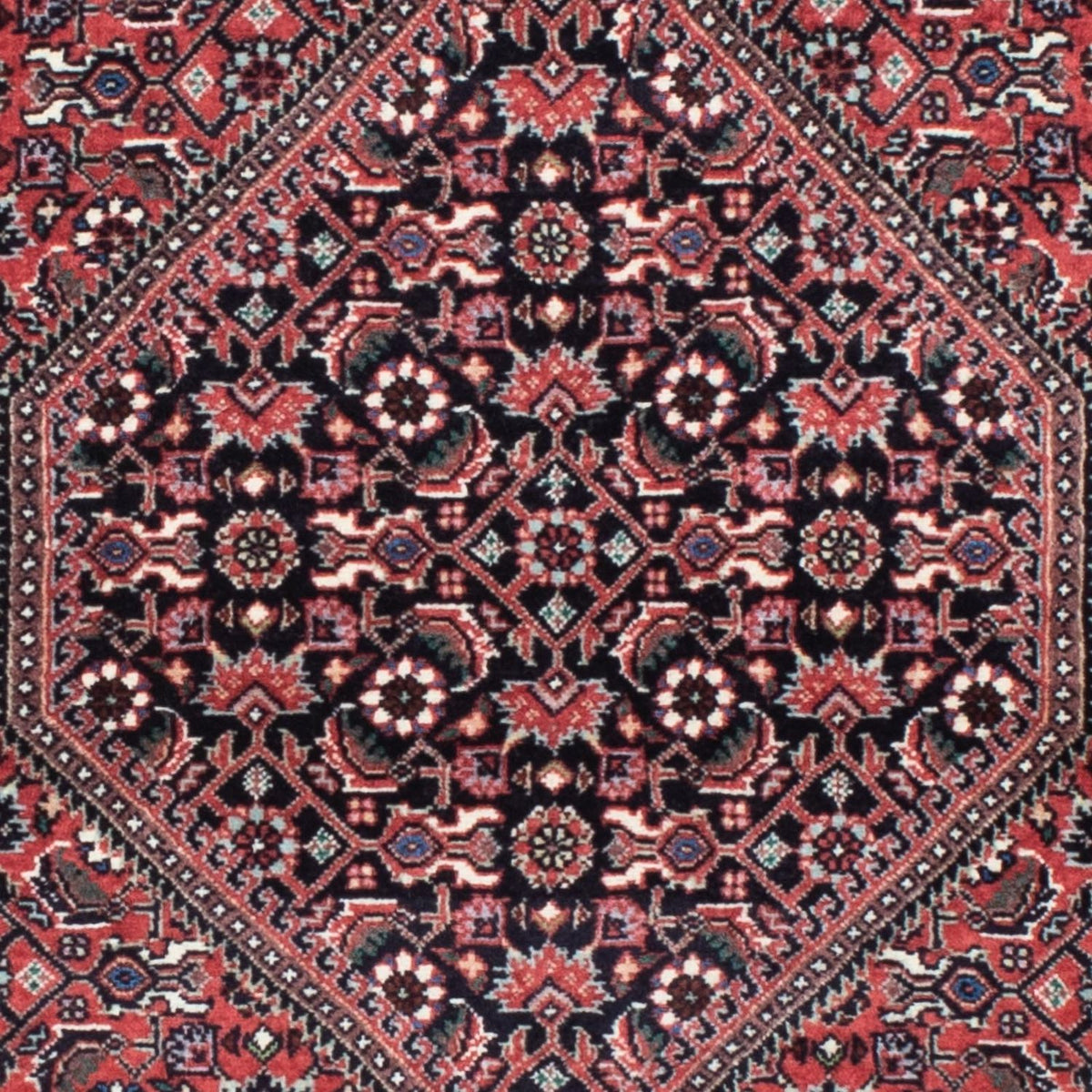 Tapis de couloir Tapis persan - Bidjar - 196 x 72 cm - bleu foncé