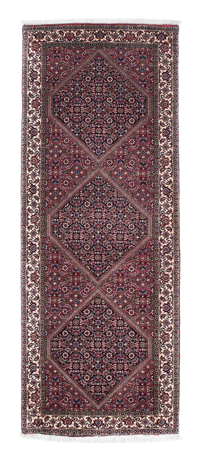 Tapis de couloir Tapis persan - Bidjar - 208 x 74 cm - bleu foncé