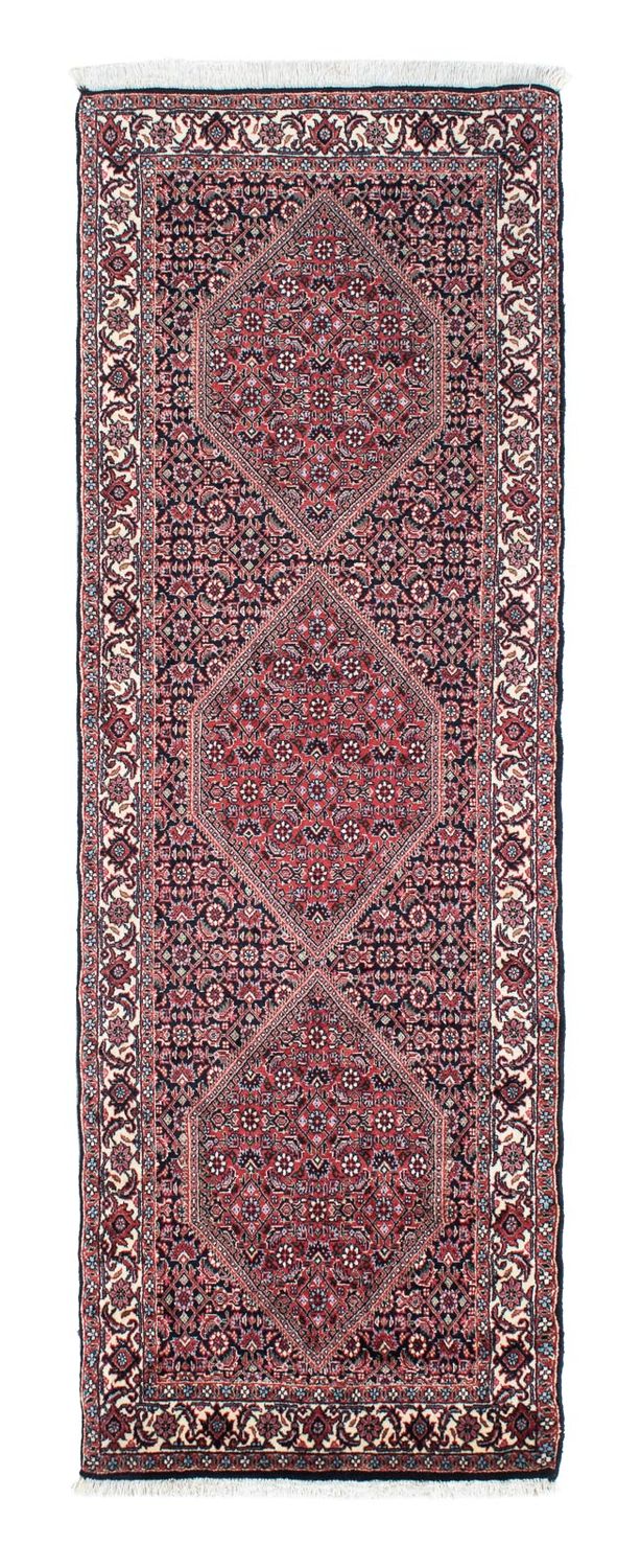 Tapis de couloir Tapis persan - Bidjar - 208 x 73 cm - bleu foncé