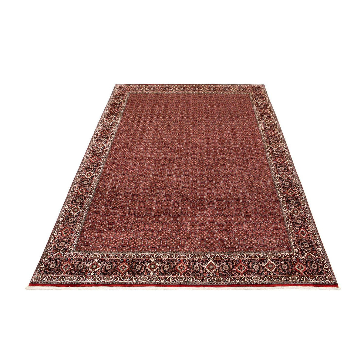 Tapis persan - Bidjar - 403 x 298 cm - rouge foncé