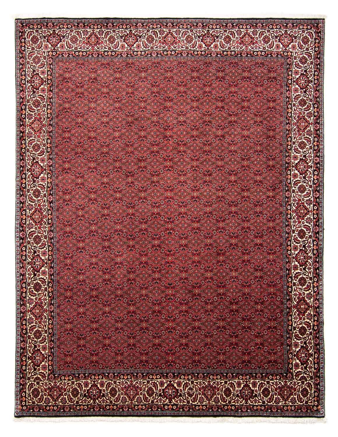 Tapis persan - Bidjar - 296 x 250 cm - rouge foncé