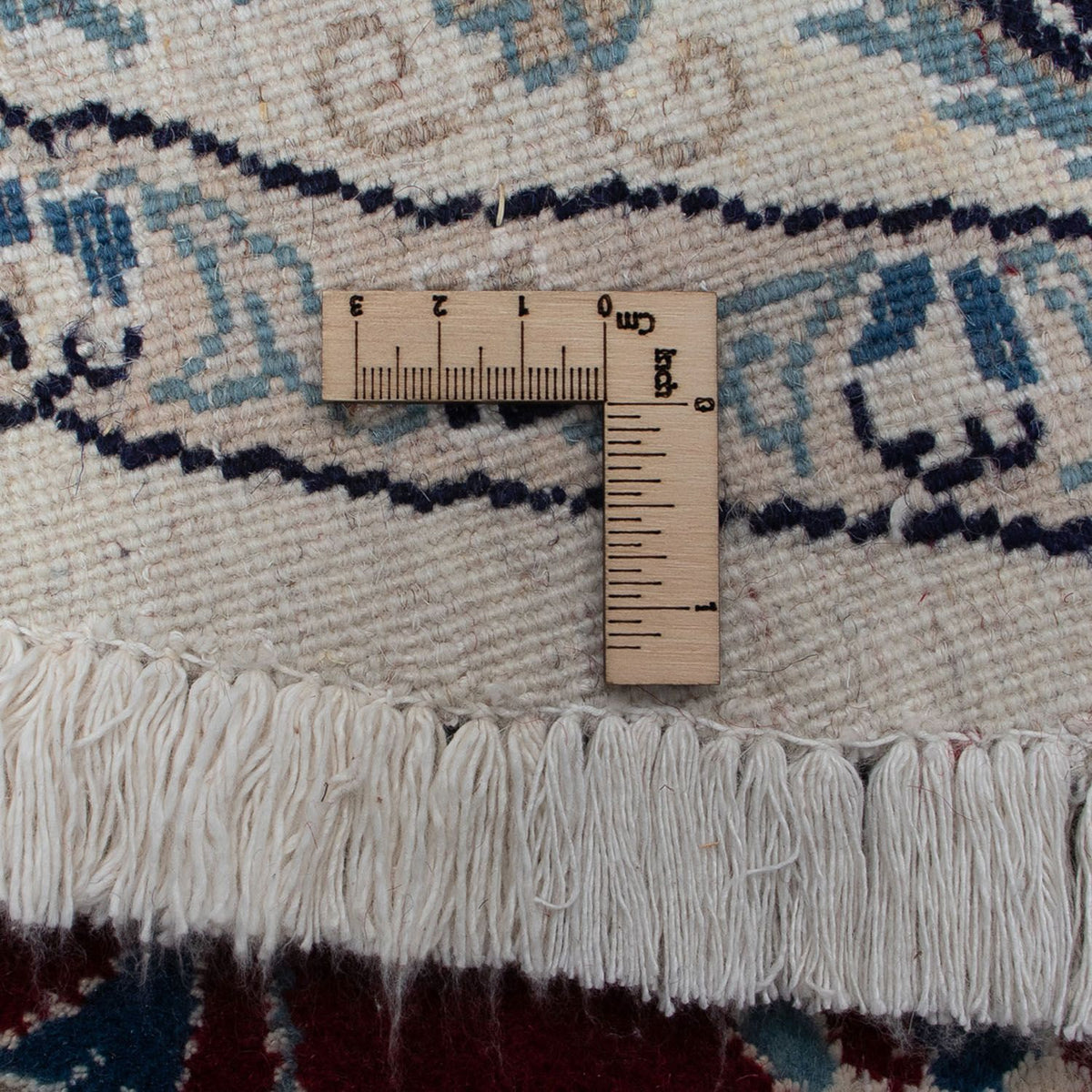 Tapis persan - Nain ronde  - 250 x 250 cm - rouge foncé