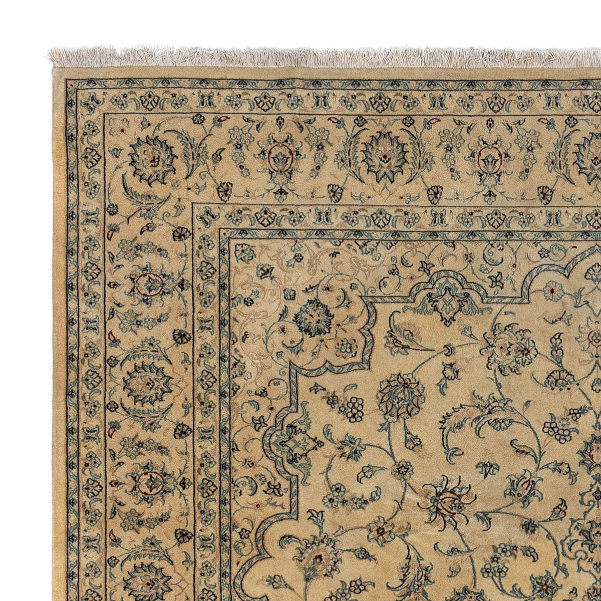 Tapis persan - Nain - Royal - 344 x 250 cm - marron clair