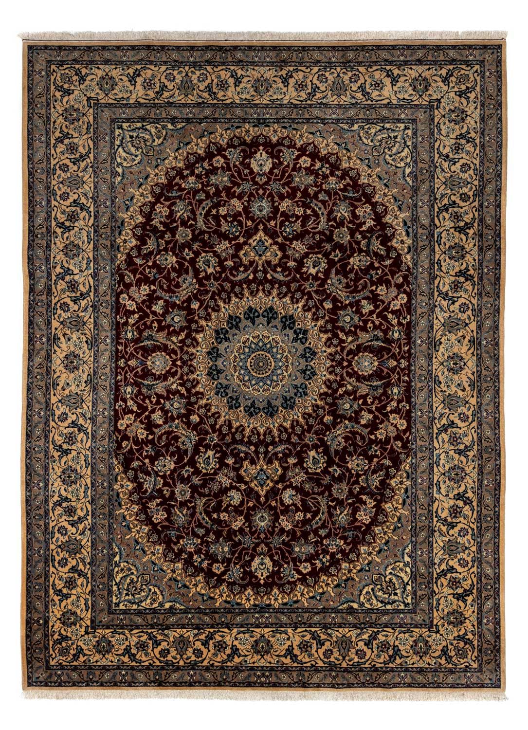 Tapis persan - Nain - Royal - 344 x 248 cm - noir
