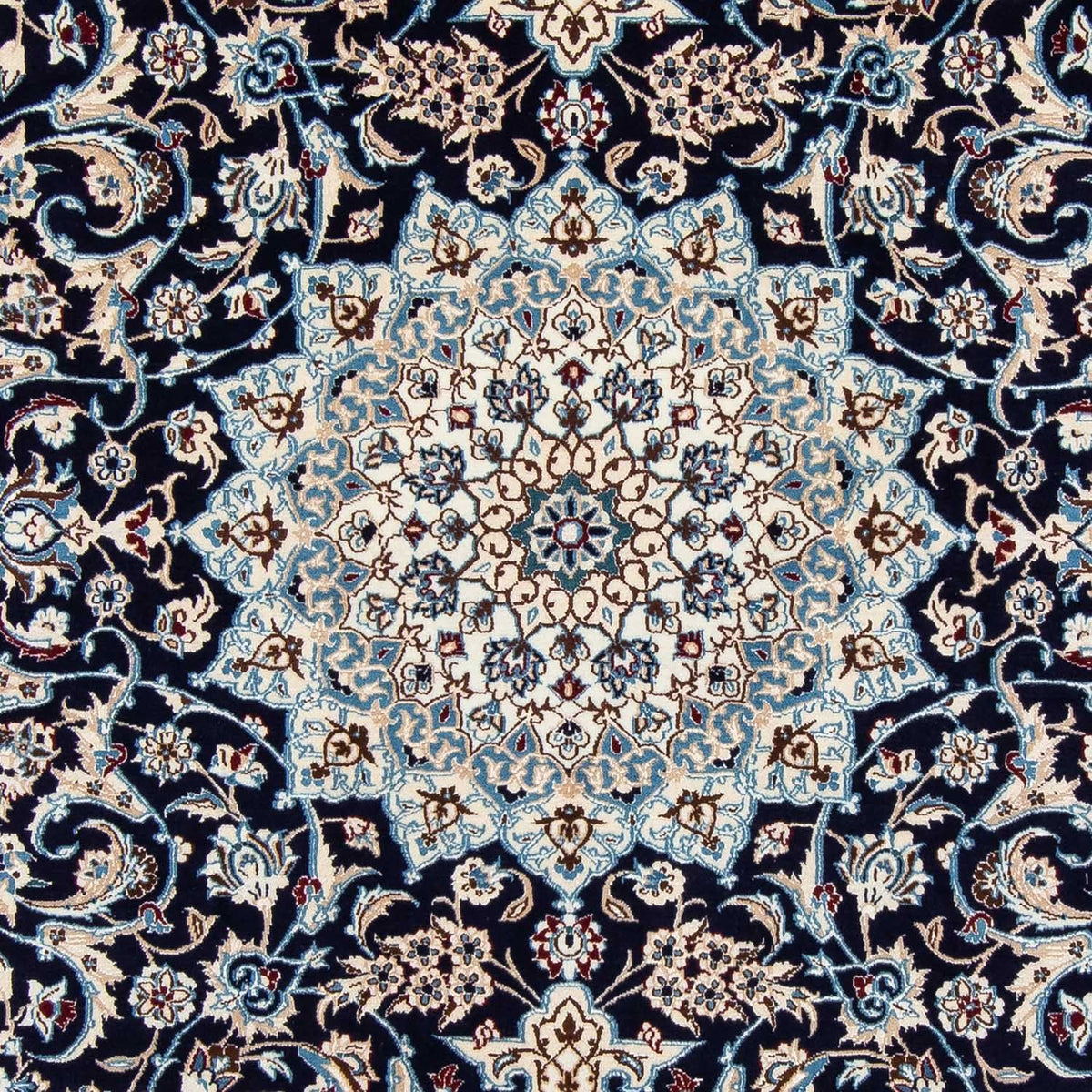 Tapis persan - Nain - Royal - 291 x 200 cm - bleu foncé