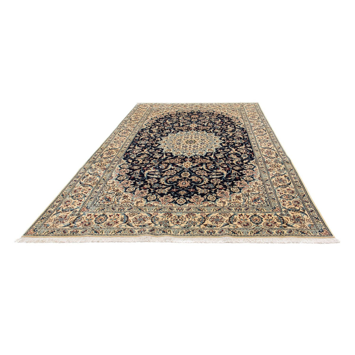 Tapis persan - Nain - Royal - 298 x 200 cm - bleu foncé