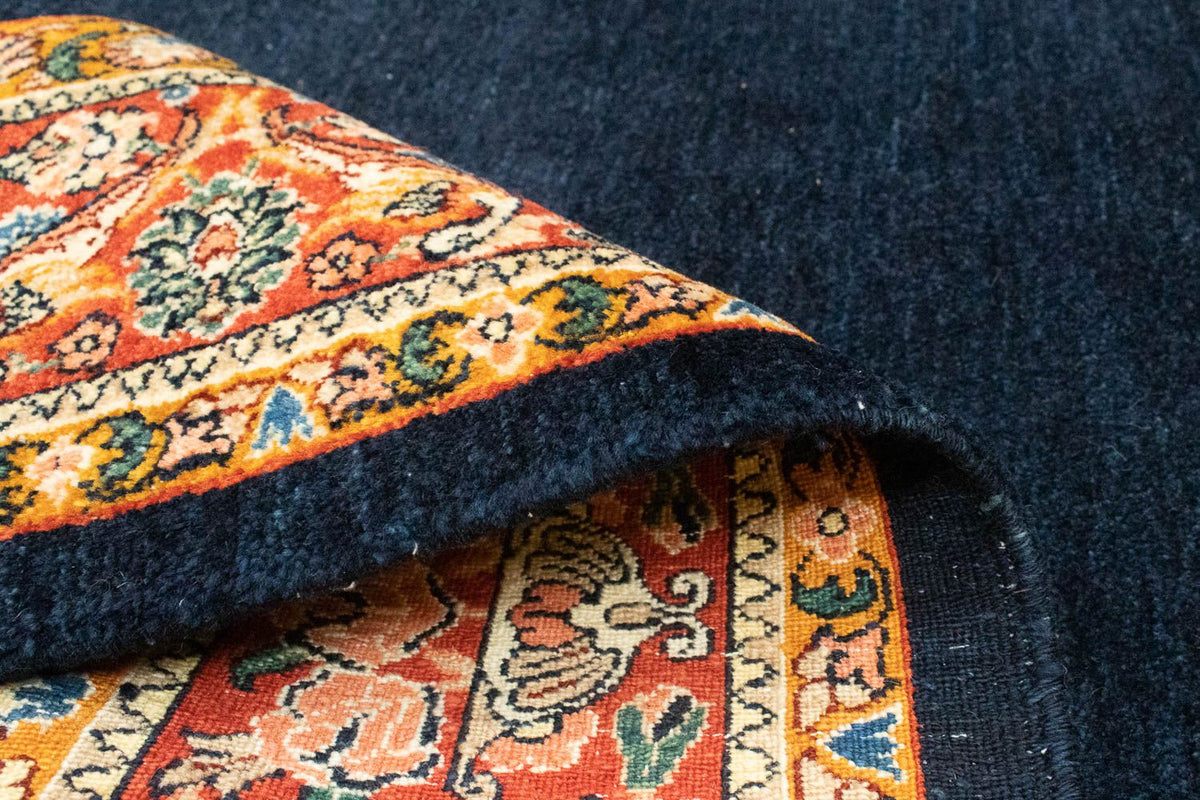 Tapis Gabbeh - Loribaft Persan - 189 x 147 cm - bleu foncé