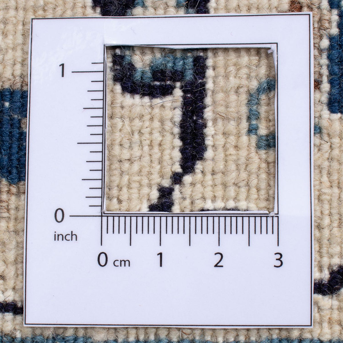 Tapis persan - Nain carré  - 198 x 192 cm - bleu foncé