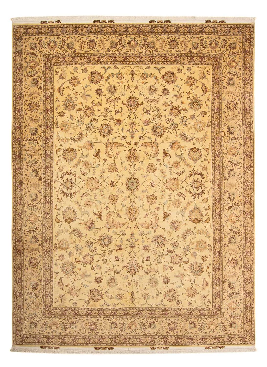 Tapis persan - Tabriz - Royal - 393 x 298 cm - marron clair