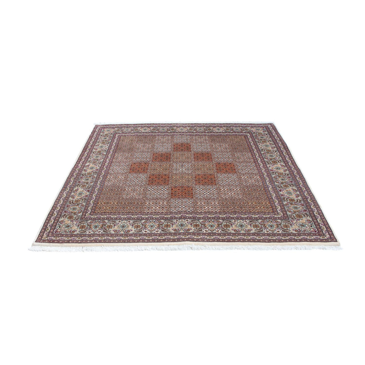 Tapis persan - Tabriz carré  - 153 x 150 cm - rouge foncé