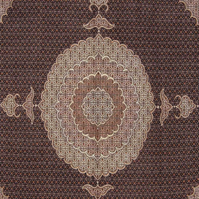 Tapis persan - Tabriz carré  - 315 x 298 cm - marron foncé