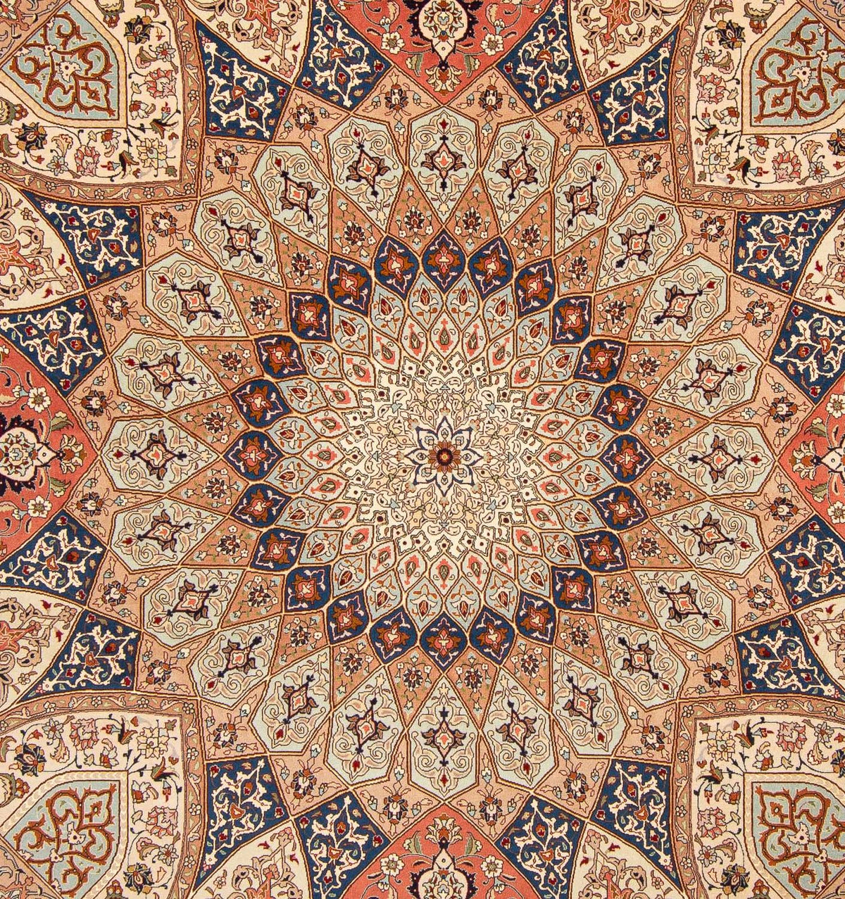 Tapis persan - Tabriz - Royal carré - 253 x 250 cm - marron clair