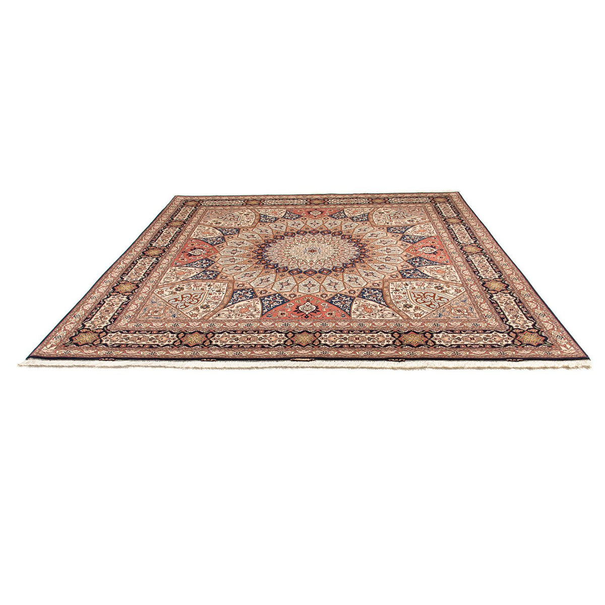 Tapis persan - Tabriz - Royal carré - 253 x 250 cm - marron clair