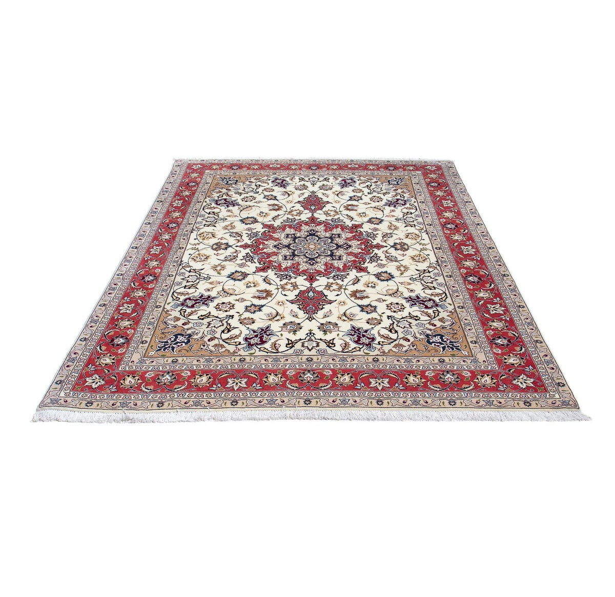 Tapis persan - Tabriz - Royal - 197 x 152 cm - beige