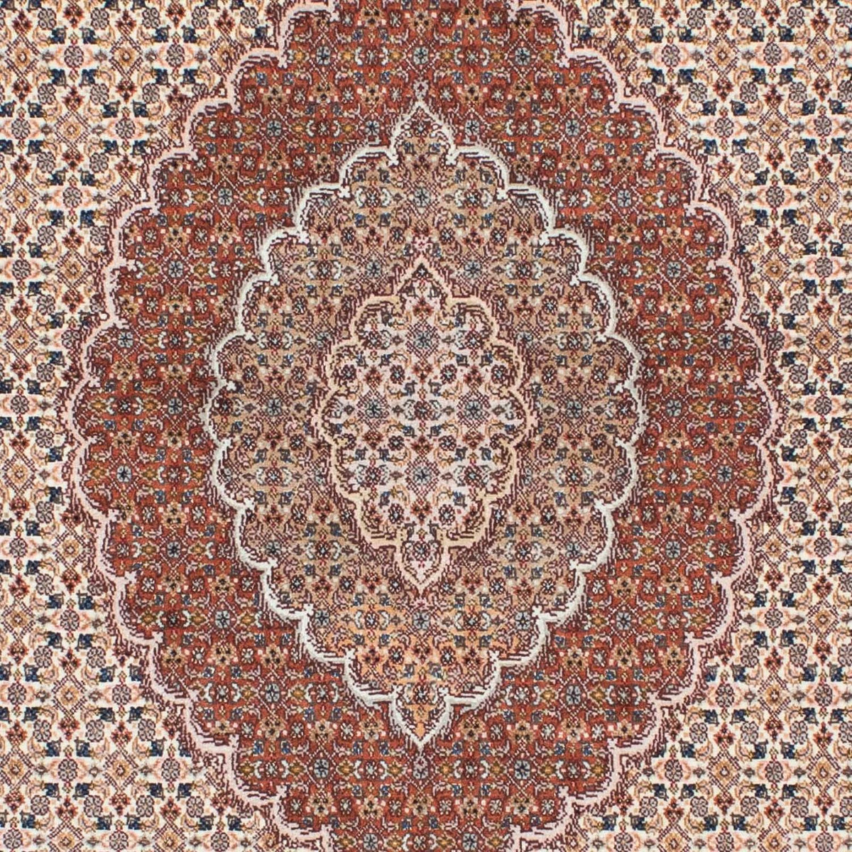 Tapis persan - Tabriz - 202 x 150 cm - marron clair