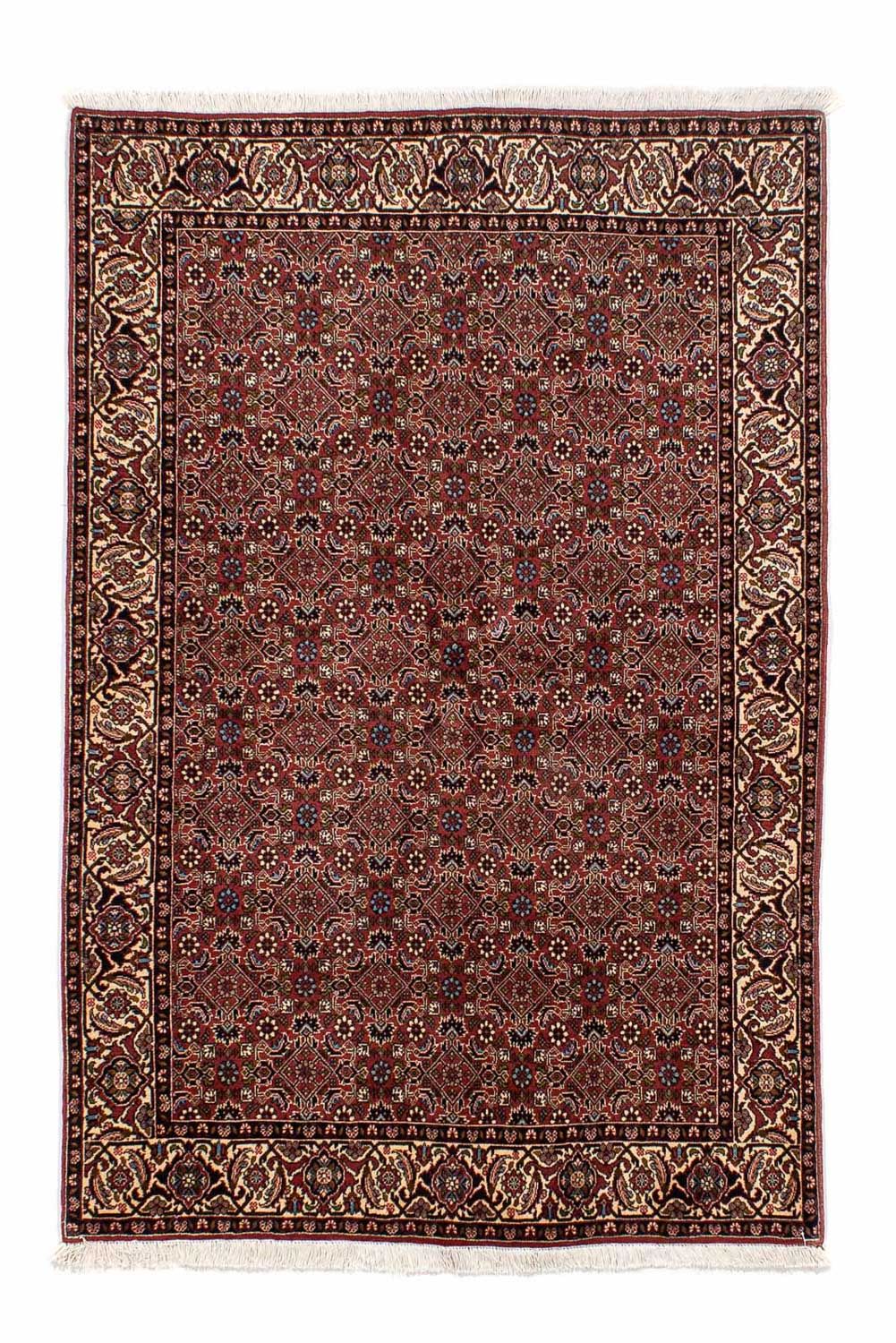 Tapis persan - Bidjar - 205 x 141 cm - rouge foncé