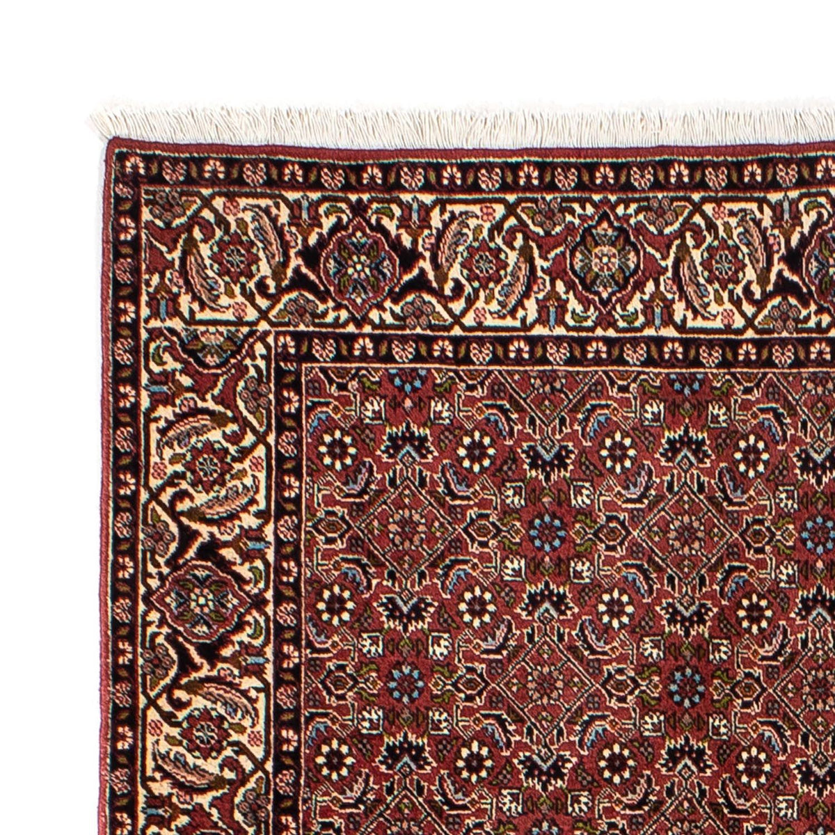 Tapis persan - Bidjar - 205 x 141 cm - rouge foncé
