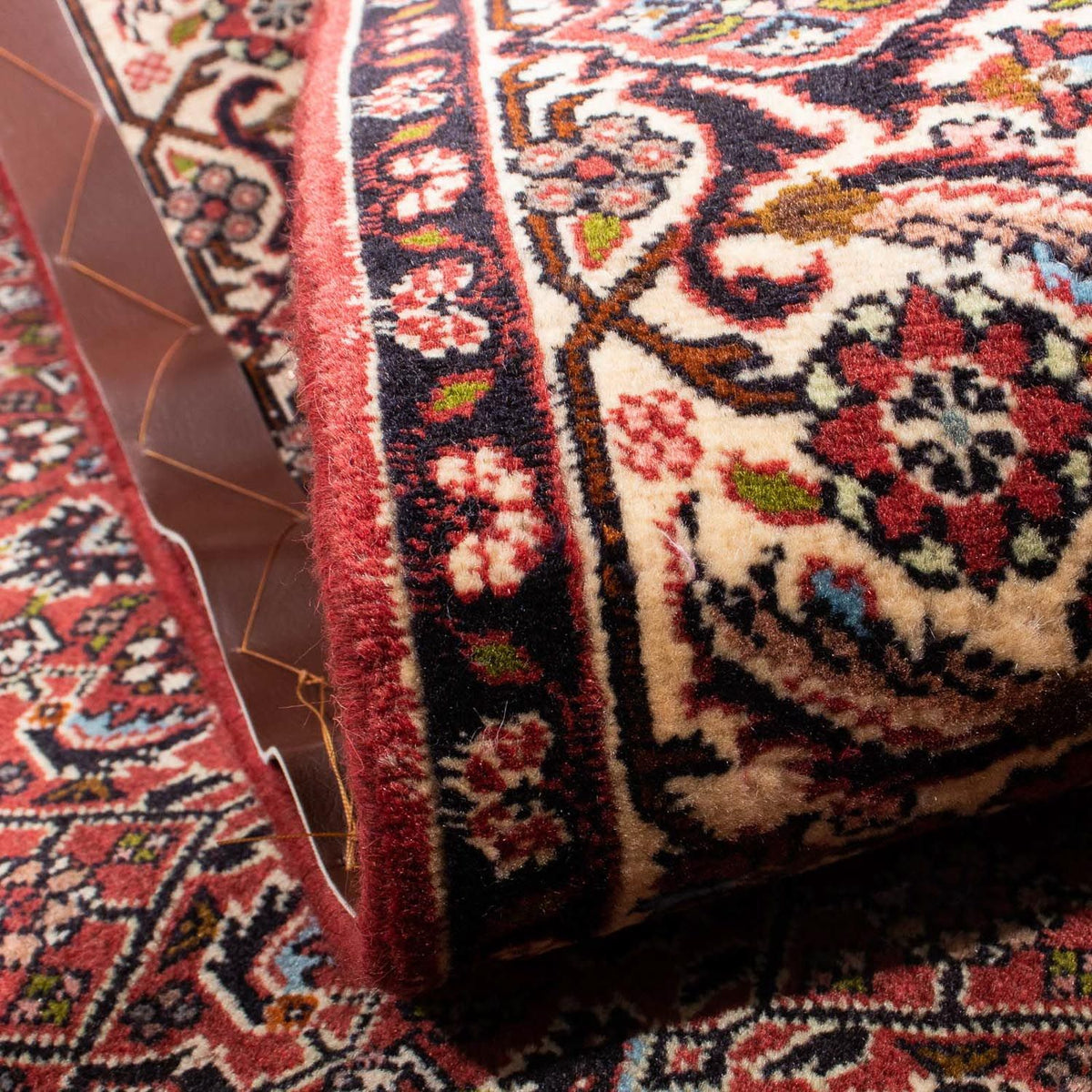 Tapis persan - Bidjar - 205 x 141 cm - rouge foncé