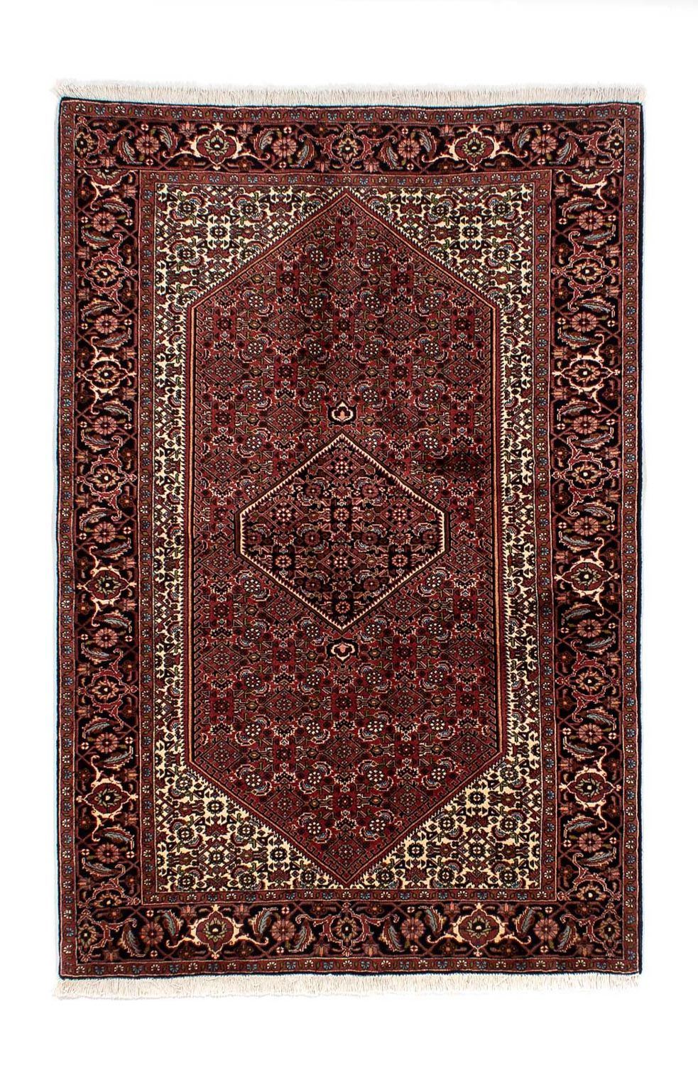 Tapis persan - Bidjar - 198 x 136 cm - rouge foncé