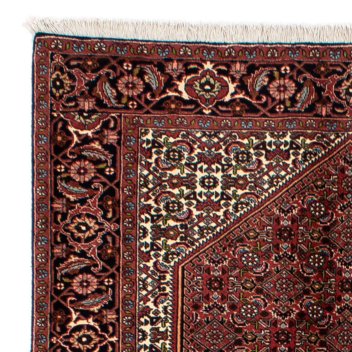 Tapis persan - Bidjar - 198 x 136 cm - rouge foncé