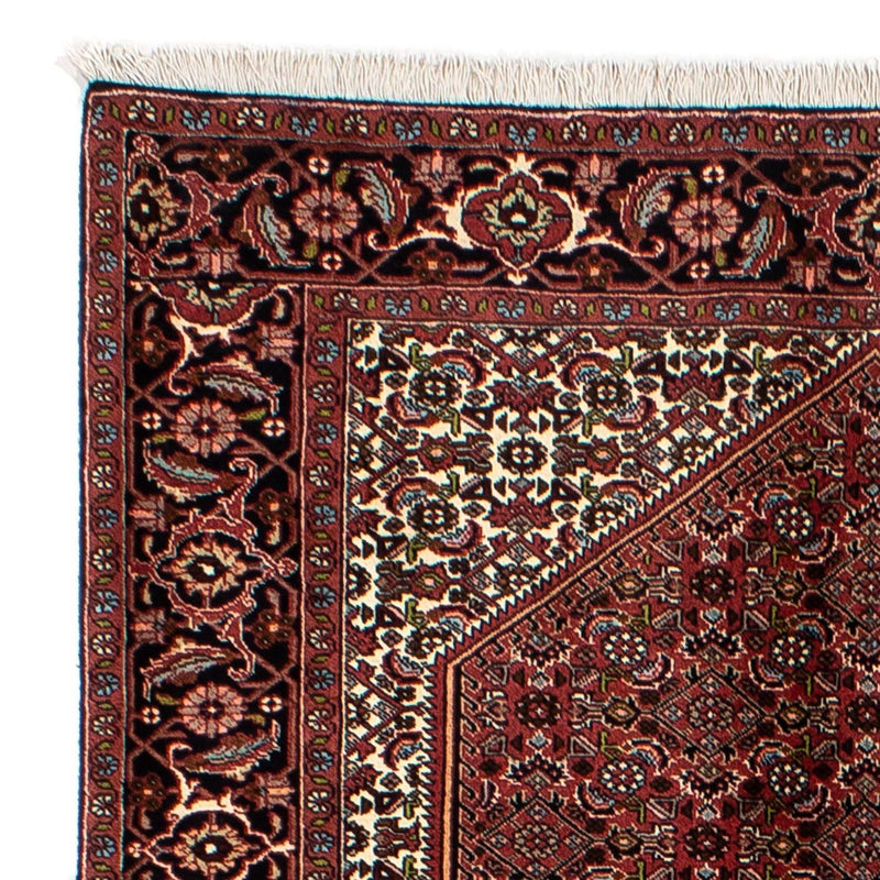 Tapis persan - Bidjar - 198 x 136 cm - rouge foncé