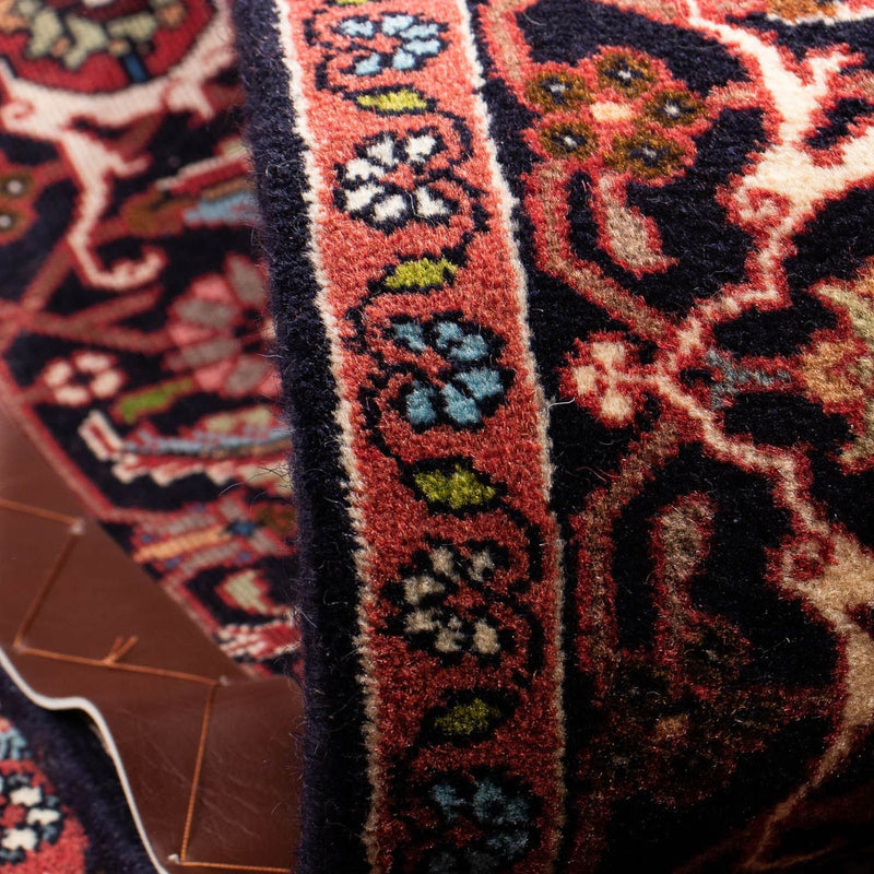 Tapis persan - Bidjar - 198 x 136 cm - rouge foncé