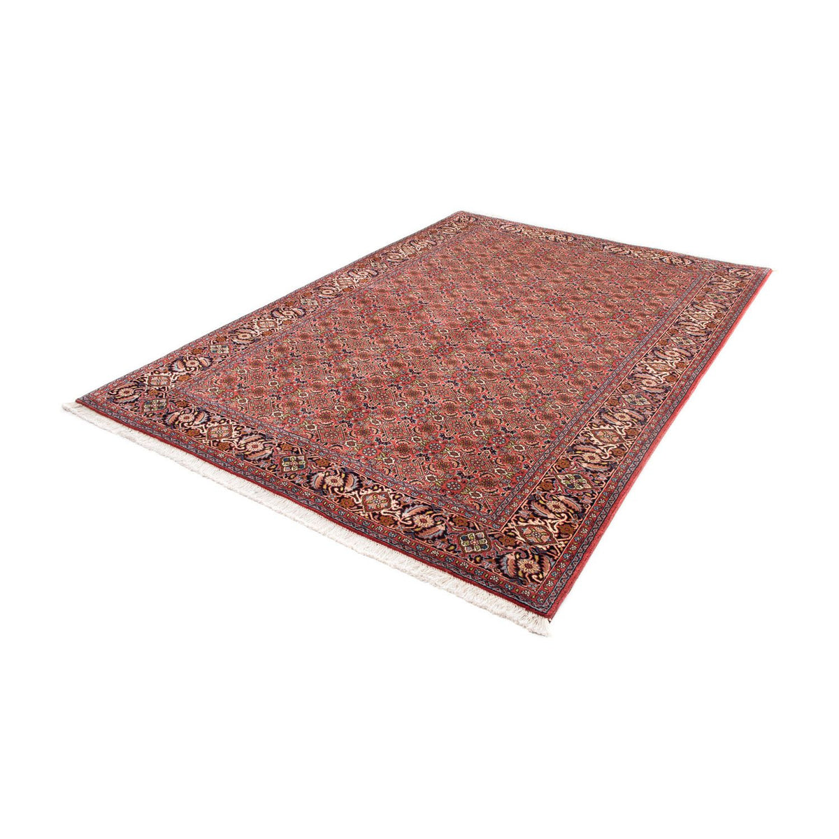 Tapis persan - Bidjar - 246 x 170 cm - rouge foncé