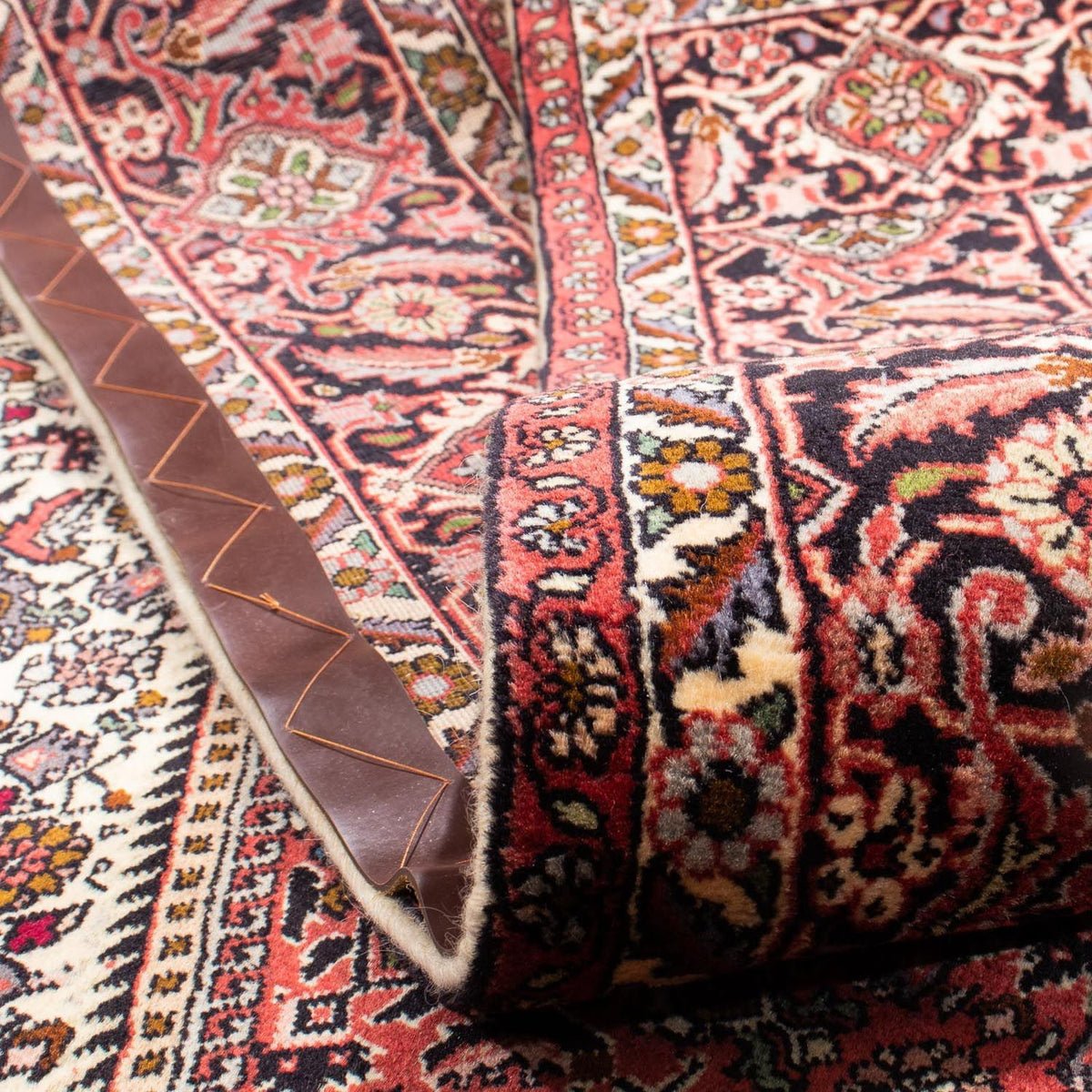 Tapis persan - Bidjar - 290 x 197 cm - rouge foncé